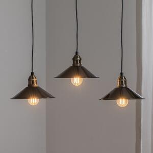 Lampă suspendată Berceste 250-S1, negru, metal 3 becuri lungă