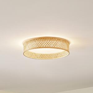 Lindby plafonieră LED Eilif, bambus, Ø 40 cm, Lemn, Camera de zi / sufragerie, Bamboo, Modern
