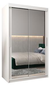 Dulap de haine 120 cm Toki 3 (alb mat + alb mat). 1065055