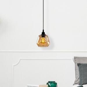 Lampă suspendată Gold 030, sticlă aur-transparentă Ø 15 cm 1 bec