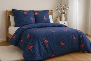 Lenjerie de pat din microfibra FLAMINGOS, albastru Dimensiune lenjerie de pat: 70 x 90 cm | 140 x 200 cm
