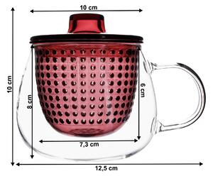 TEMPO-KONDELA SIFTER, cană de ceai cu strecurătoare, set de 3, 350 ml