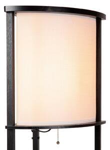 Lucide Lampadar Menno, negru, bumbac, 162,3 cm, E27, Negru, Camera de zi / sufragerie, Lemn