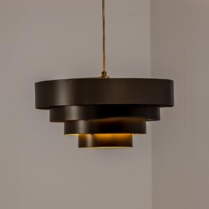 Lampă suspendată Rings, culoare titan, oțel, 1 x E27
