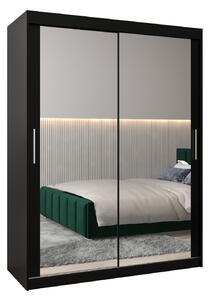 Dulap de haine 150 cm Toki 3 (negru mat + negru mat). 1065074
