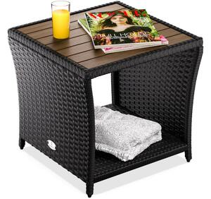 Deuba Măsuță de rattan 40x45x45 cm - negru