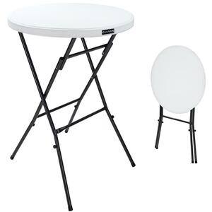 Deuba Masă de bar pliabilă Ø72 cm - albă