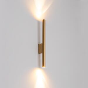 Aplică de perete cu laser, aurie, metal, 40 cm înălțime, G9
