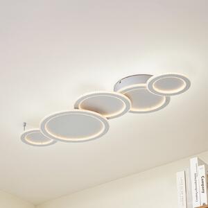 Lucande plafonieră LED Diala, alb, metal, 96 cm