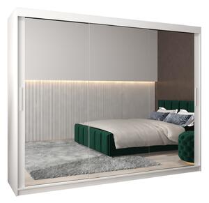 Dulap de haine 250 cm Toki 3 (alb mat + alb mat). 1065111