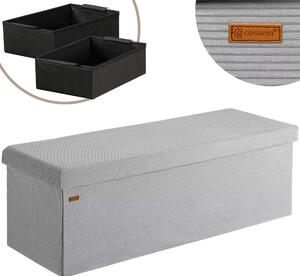 Deuba Bancă de depozitare 114x38x38 cm - gri