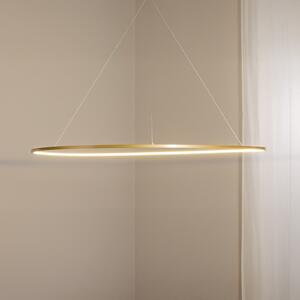 Milagro Lighting Lampă suspendată LED Saturno, Ø 120 cm, auriu, 1 bec, 4.000 K, Auriu / Alamă, Camera de zi / sufragerie, Aluminiu, Modern