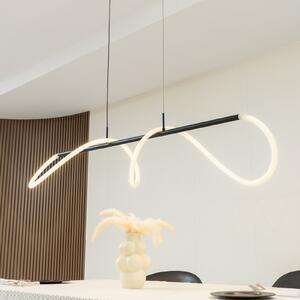 Lucande LED lampă suspendată Kisune, alb/negru, metal