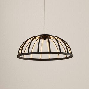 Lucande lampă suspendată LED Attea, negru, Ø 40 cm, aluminiu, reglabil, Negru, Camera de zi / sufragerie, Metal, Modern