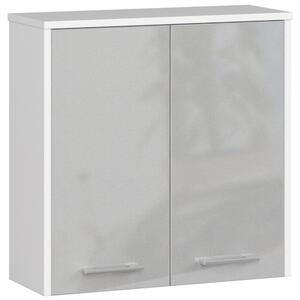 Dulap de baie suspendat Farid TYP5 (Alb + metalic lucios). Promo -16%. 1069546