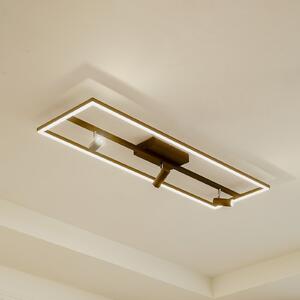 Lucande plafonieră LED Yvor, 99,5 cm, negru, pivotantă