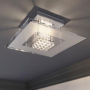 Lindby Lisandra plafonieră LED, IP44, Metalic, Baie, Metal, Modern