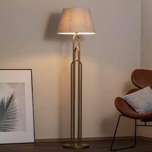 Lampadar Lazar, gri auriu antic, înălțime 164 cm, textil/metal