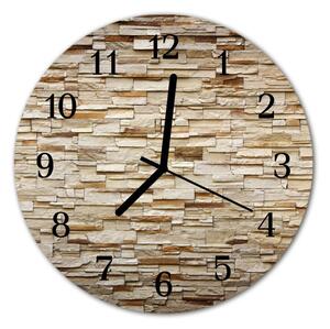 Ceas de perete din sticla rotund Clincher Arhitectura Brown