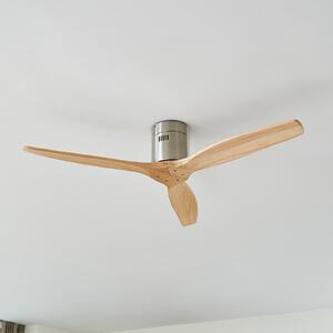 Lucande Ventilator de tavan Vindur, nichel, DC, silențios, Lemn, Camera de zi / sufragerie, Lemn, Modern