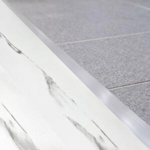 Bandă de tranziție pentru pardoseală, argintie, 300 cm