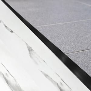 Bandă de tranziție pentru pardoseală, negru, 300 cm