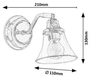 Lampă de perete pentru baie ANTOINE 1xE14/40W/230V IP44 Rabalux 3207