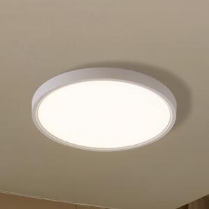 Lindby Smart plafonieră LED Deika, Ø 40 cm, alb, Tuya, reglabil, Alb, Camera de zi / sufragerie, Plastic, Modern
