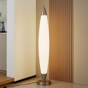 Lucande Lampadar LED Tarell, alb/nichel, 146 cm, dimabil