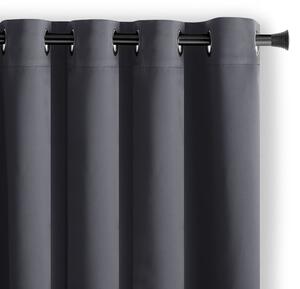 Draperie gri închis dimout (semi-opacă) 140x175 cm Kierra – Restilo