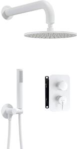 SILIA – Set de Duș Îngropat cu BOX și Cap de Duș Rotund, BXYYAQSM Finisaj Bianco