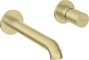Baterie încastrată pentru chiuvetă SILIA HEXA – Finisaj auriu periat – Cod BHS_R54L