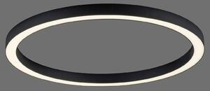 PURE Plafonieră LED Lines, Ø 70 cm, antracit, CCT, telecomandă, reglabil, Negru, Camera de zi / sufragerie, Metal, Modern