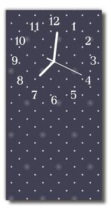 Ceas de perete din sticla vertical Negru arta model