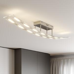 Lindby Plafonieră LED Jarda, sticlă, 134 cm lungime, dimabilă