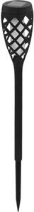 Lampă solară cu LED torță 3000K, plastic/negru
