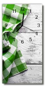 Ceas de perete din sticla vertical Canvas art wood green