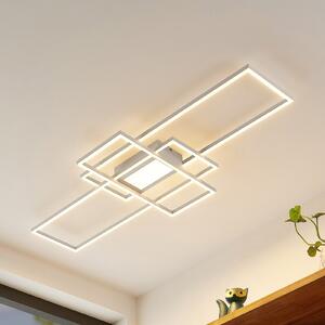 Lindby plafonieră LED Caitlin, alb, metal, 105cm