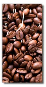 Ceas de perete din sticla vertical Bucătărie maro cafea boabe