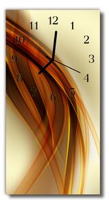 Ceas de perete din sticla vertical Arta grafica model bej