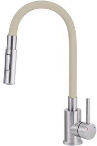 Baterie pentru bucătărie LUNO, pipă elastică, 2 funcții – Cod BOC_5740