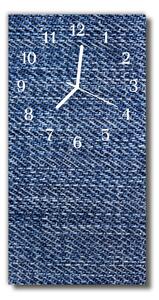 Ceas de perete din sticla vertical Material albastru