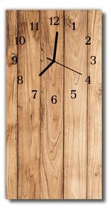 Ceas de perete din sticla vertical Lemn bej naturale