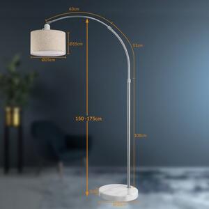 Deuba Lampă arcuită de design - reglabilă 150 - 175 cm