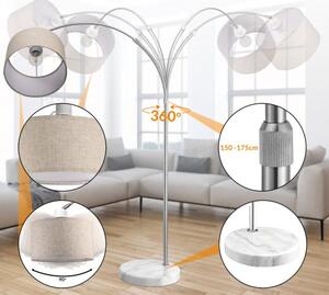 Deuba Lampă arcuită de design - reglabilă 150 - 175 cm
