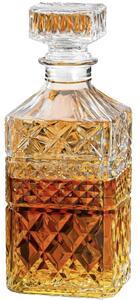 Sticla eleganta Pufo Brilliant pentru bautura, lichior sau whisky, 800 ml, transparenta– rafinata si rezistenta