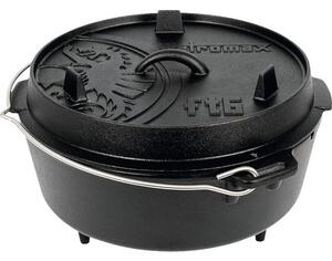 Ceaun Petromax FT6 cu capac și piciorușe fontă 36,4x20 cm