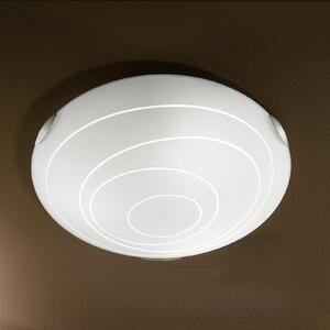 Fabas Luce Plafonieră rotundă KENT alb, reglabil, Alb, Camera de zi / sufragerie, Sticlă, Modern