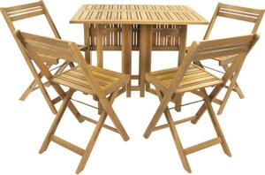 Set mobilier grădină/terasă pliabil Garden Place 5 piese 4 locuri maro