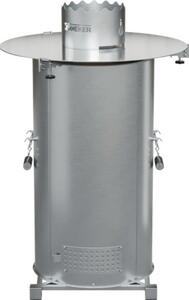 Grătar cu cărbuni Tenneker Ø 80 cm inox incl. placă plancha, cutie pentru cenușă